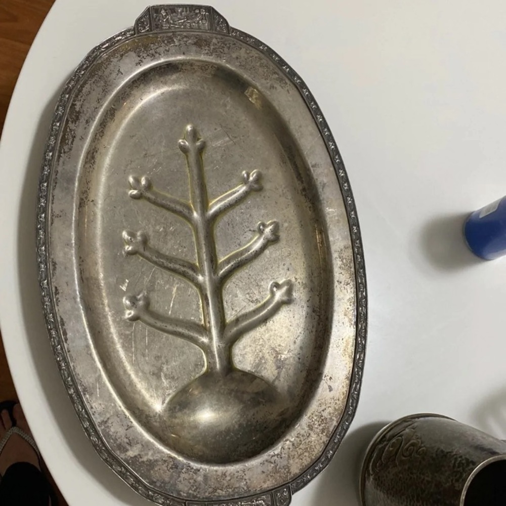 Vintage stamped homan plate and saucer